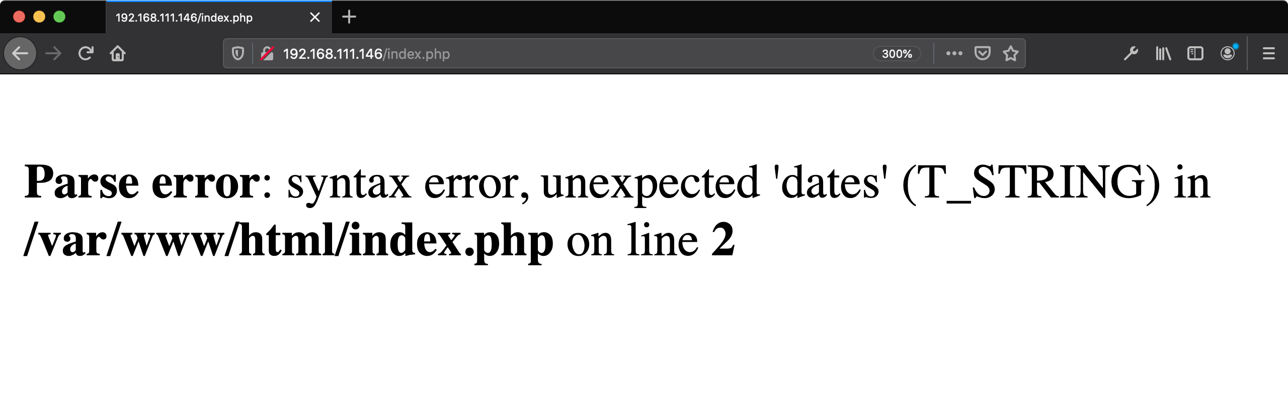 how to below error display in php