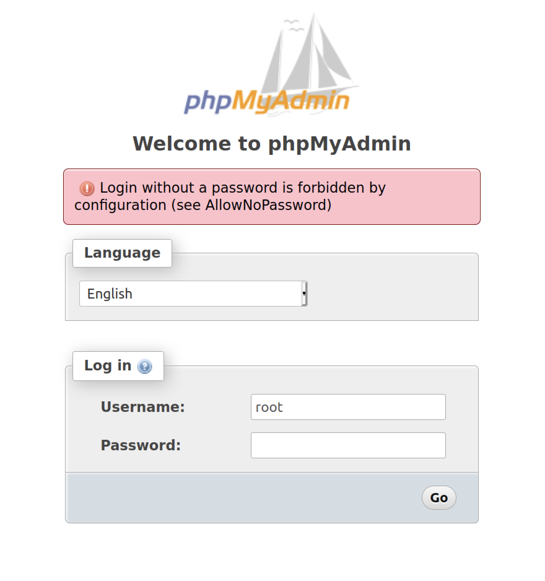 windows iis mysql phpmyadmin root password