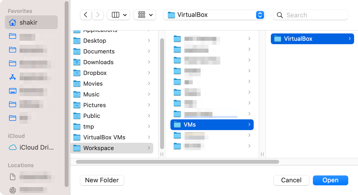 transfer files into virtualbox